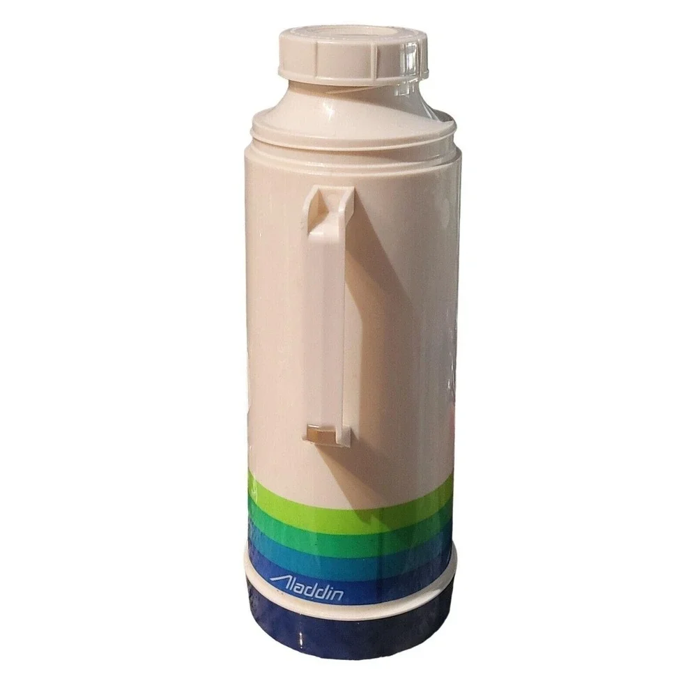 Vintage Aladdin Quart Thermos‎ No 243 Made In USA With Stopper Cup Work Lunch